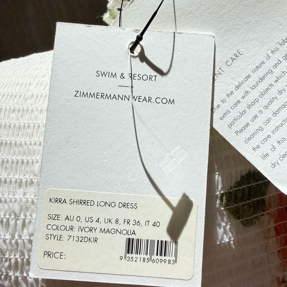 Zimmermann Ivory Maxi Dress with Peach Floral Print - Picture 6 of 15